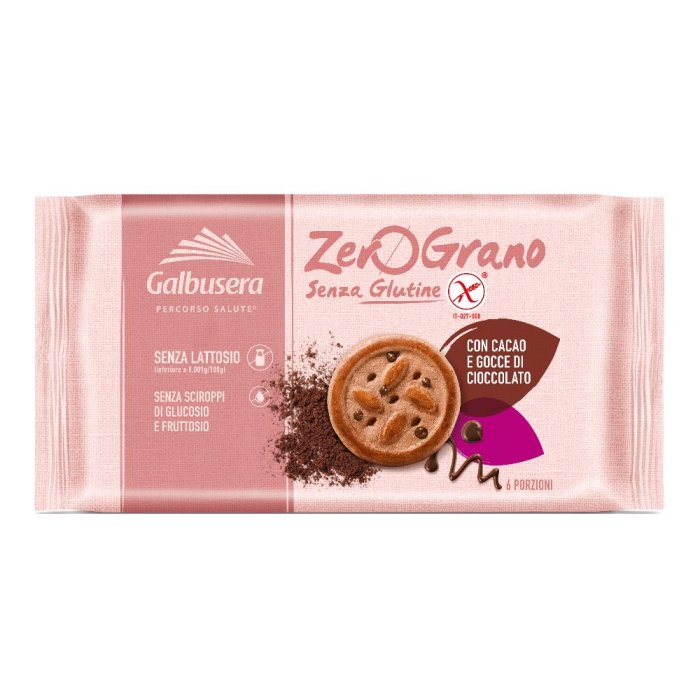 Galbusera Percorso Salute Alimenti senza Glutine Zerograno Frollino con Gocce di Cioccolato 220 g Galbusera Percorso Salute Alimenti senza Glutine Zerograno Frollino con Gocce di Cioccolato 220 g