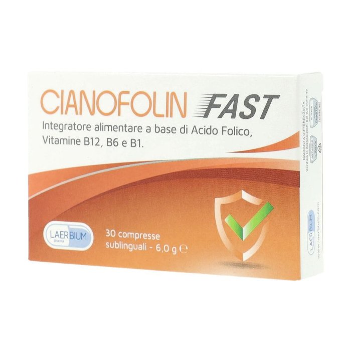 Cianofolin Fast Integratore per sistema nervoso 30 compresse orosolubili Cianofolin Fast Integratore per sistema nervoso 30 compresse orosolubili