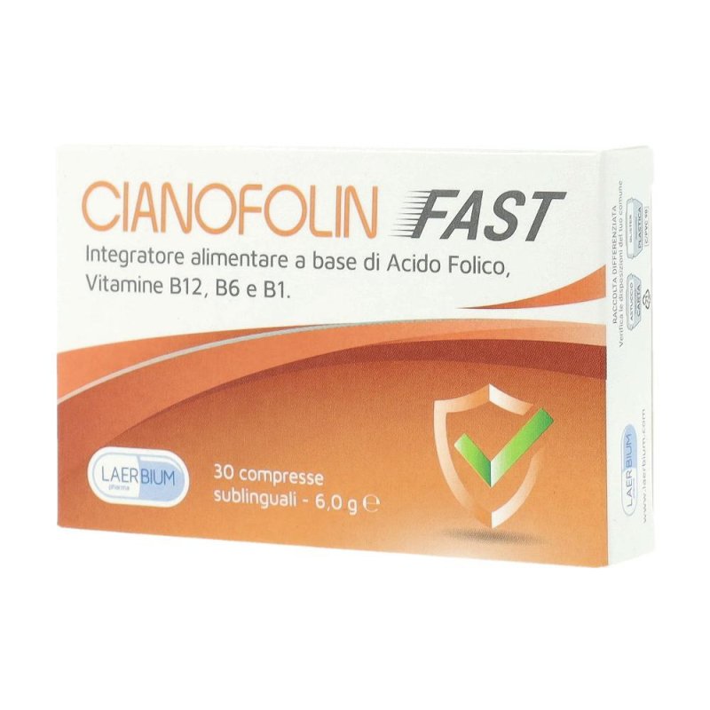 Cianofolin Fast Integratore per sistema nervoso 30 compresse orosolubili Cianofolin Fast Integratore per sistema nervoso 30 compresse orosolubili