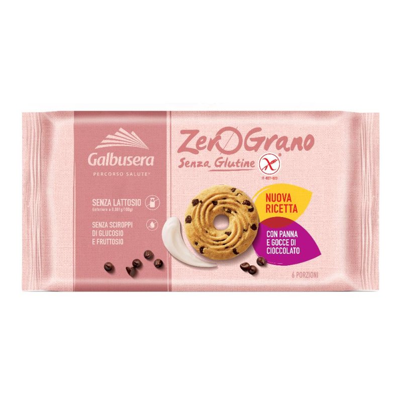Galbusera Zerograno Frollino Panna/cioccolato Senza glutine 220 Grammi