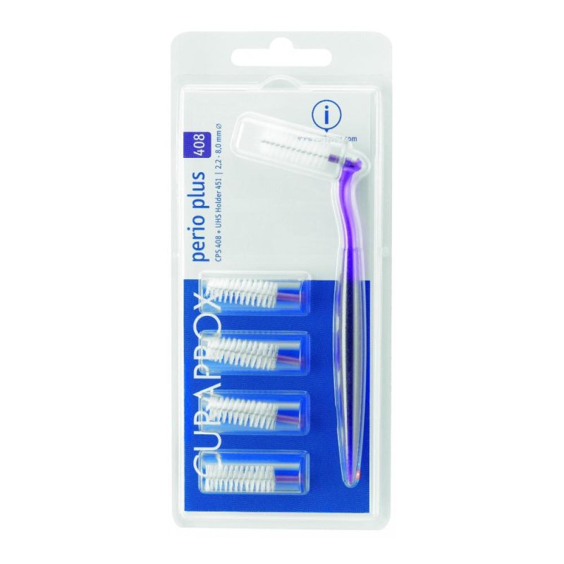 Curaprox CPS 408 Set Perio Plus Scovolino Interdentale 5 Scovolini + Supporto