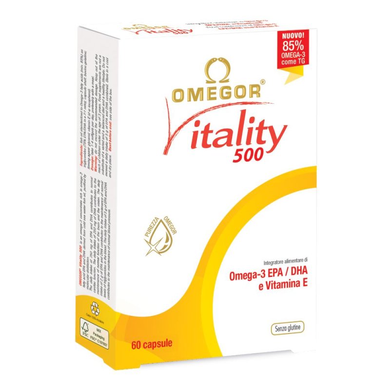 U.g.a. Nutraceuticals Omegor Vitality 500 60 Capsule U.g.a. Nutraceuticals Omegor Vitality 500 60 Capsule