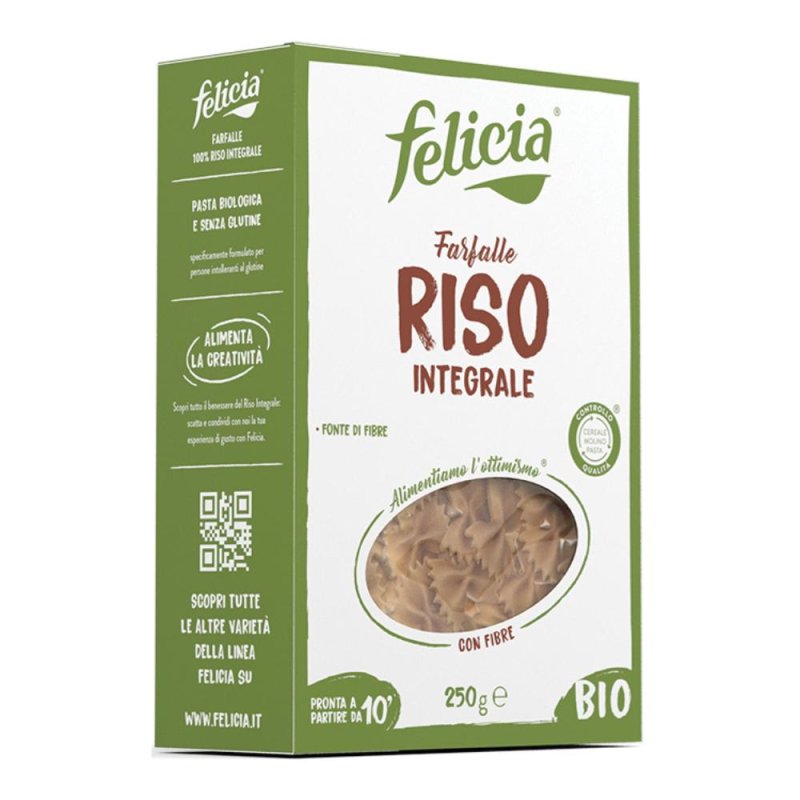 Felicia farfalle di riso integrale pasta senza glutine 250 grammi