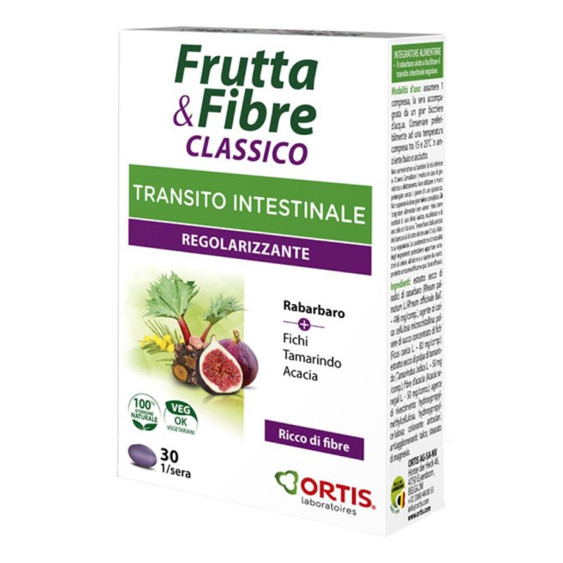 Ortis Laboratoires Pgmbh Frutta & Fibre Classico 30 Compresse Ortis Laboratoires Pgmbh Frutta & Fibre Classico 30 Compresse