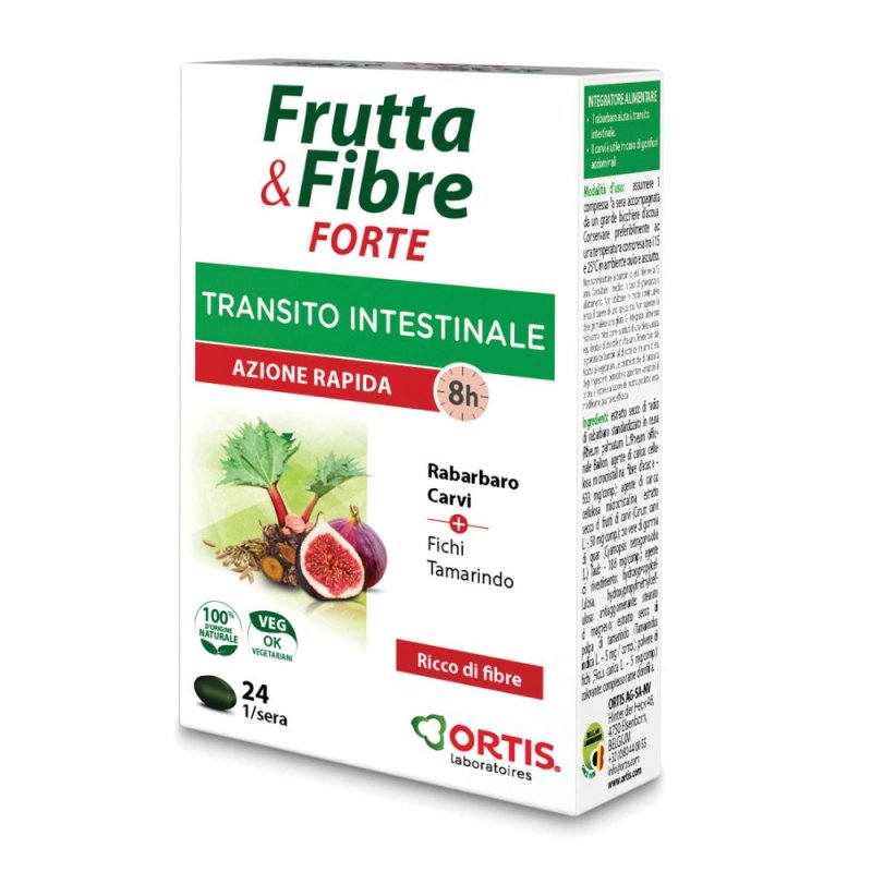 Frutta E Fibre Forte Azione Rapida Integratore intestino 24 compresse