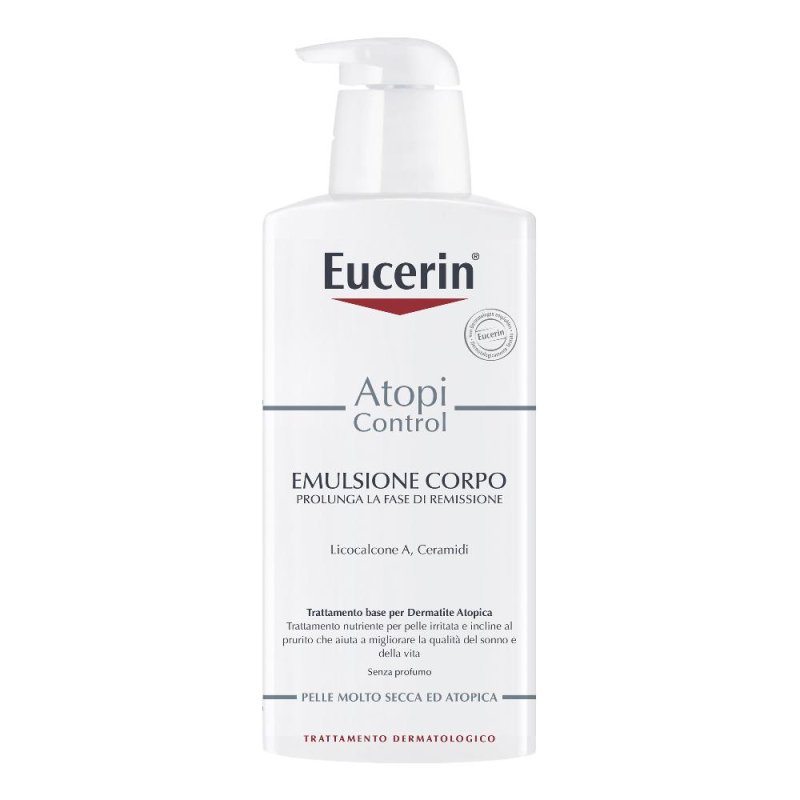 Eucerin AtopiControl Emulsione Corpo Pelle Atopica Formato Viaggio 100 ml Eucerin AtopiControl Emulsione Corpo Pelle Atopica Formato Viaggio 100 ml