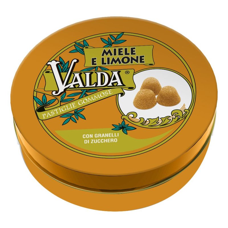 Valda Pastiglie Gommose Miele/Limone Con Zucchero 50g Valda Pastiglie Gommose Miele/Limone Con Zucchero 50g