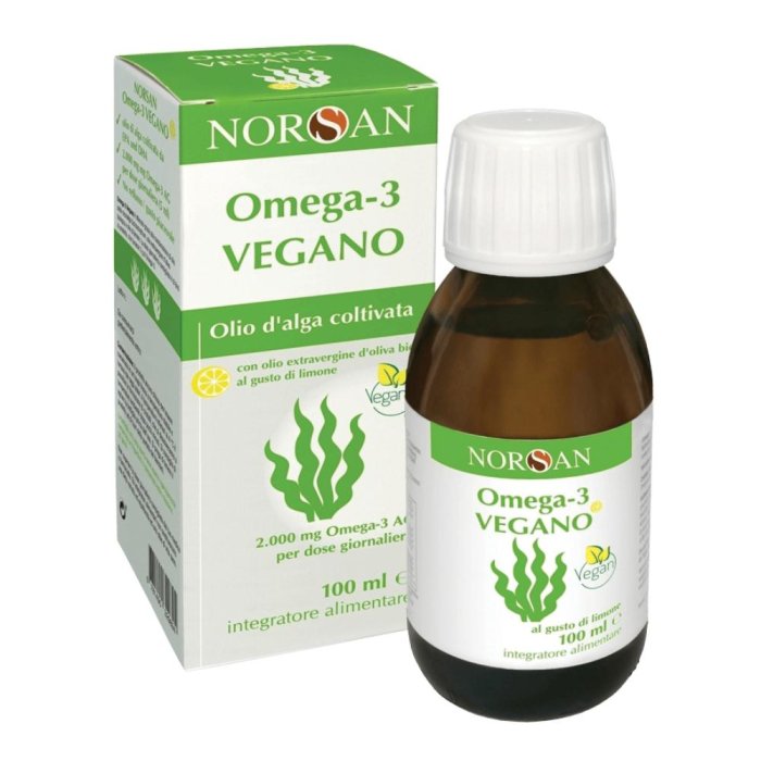 Norsan Omega 3 Vegano Integratore con omega 3 al limone 100 ml Norsan Omega 3 Vegano Integratore con omega 3 al limone 100 ml