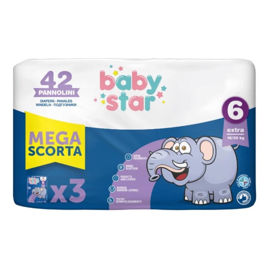 Farvima Medicinali Babystar Tripack 3x18 Taglia 6 42 Pezzi Farvima Medicinali Babystar Tripack 3x18 Taglia 6 42 Pezzi
