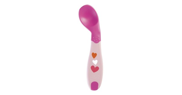 Stoviglie per neonati Chicco cucchiaio angolato 8m+ rosa