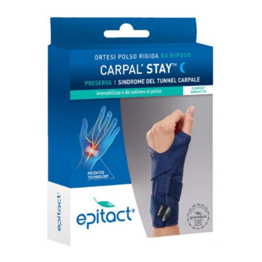 Epitact Carpal Stay Tutore Polso per Tunnel Carpale con Stecca Rigida – Mano Destra Taglia M Media Epitact Carpal Stay Tutore Polso per Tunnel Carpale con Stecca Rigida – Mano Destra Taglia M Media