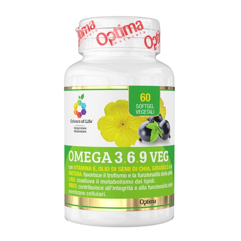 Optima Naturals Colours Of Life - Omega 3-6-9 Veg Integratore 60 Soft Gel