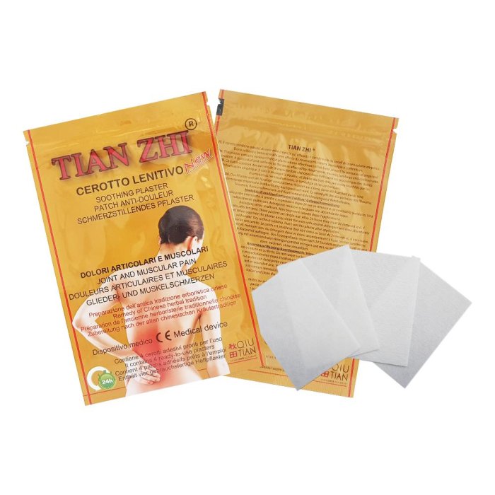 Qiu Tian Tian Zhi Cerotto Lenitivo per Dolori Articolari e Muscolari 4 cerotti Qiu Tian Tian Zhi Cerotto Lenitivo per Dolori Articolari e Muscolari 4 cerotti
