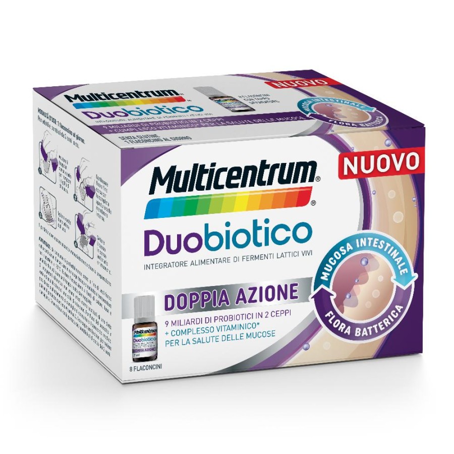 Multicentrum Duobiotico 8 Flaconcini fermenti lattici doppia azione