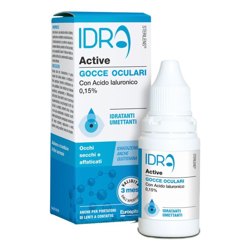Sterilens Idra Active Gocce Oculari collirio Acido Ialuronico 0,15% 10ml Sterilens Idra Active Gocce Oculari collirio Acido Ialuronico 0,15% 10ml