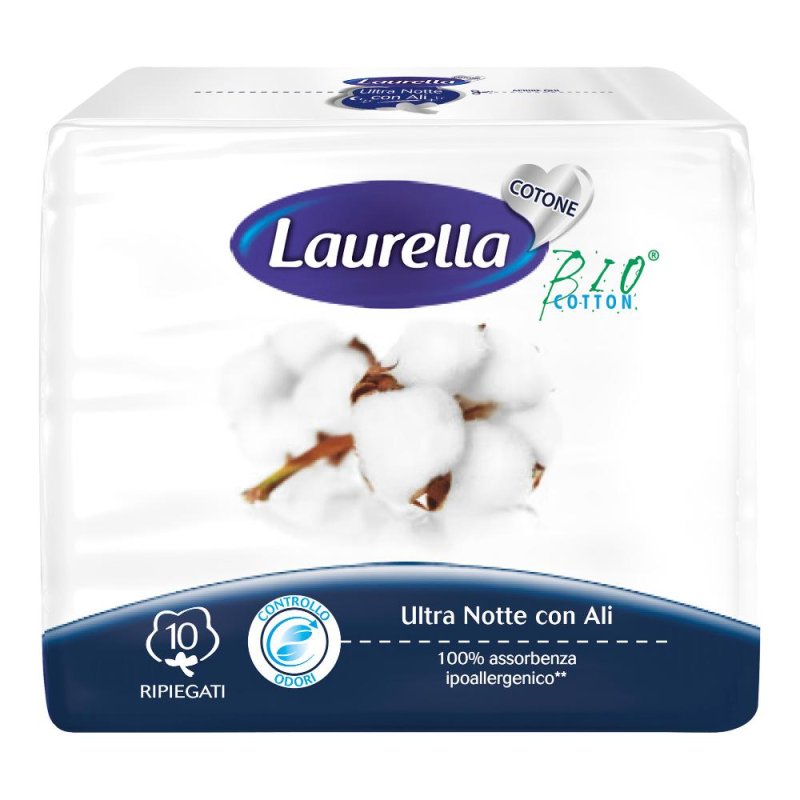 Laurella Assorbenti in Cotone Ultra con Ali per Flusso Abbondante e Protezione Notturna Delicata sulla Pelle Laurella Assorbenti in Cotone Ultra con Ali per Flusso Abbondante e Protezione Notturna Delicata sulla Pelle