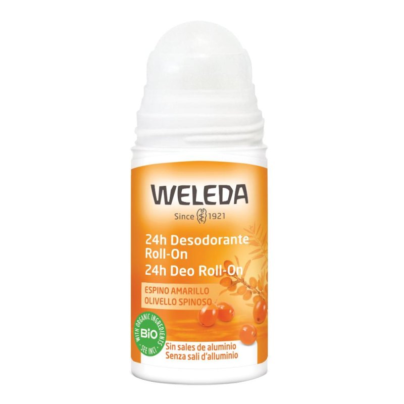 Weleda Deo Deodorante 24 Ore Roll On all&rsquo;Olivello Spinoso 50 Millilitri Naturale e Delicato
