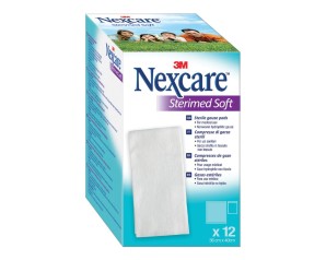 3M Nexcare Sterimed - Soft Compressa di Garza Sterile in TNT 36 x 40cm 12 garze