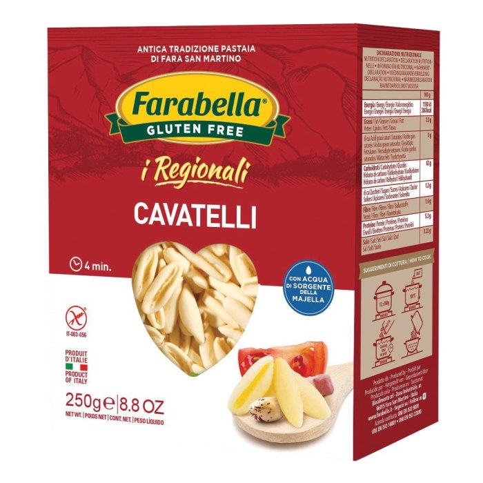Bioalimenta Farabella Alimenti senza Glutine I Regionali Cavatelli 250 g Bioalimenta Farabella Alimenti senza Glutine I Regionali Cavatelli 250 g
