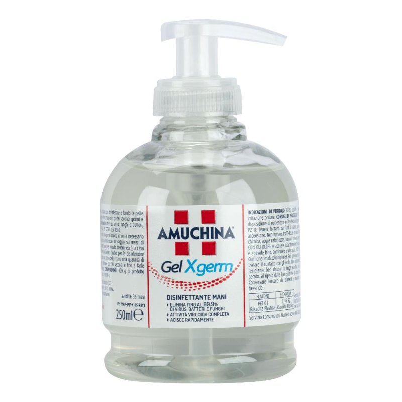 Amuchina Gel X-GERM Disinfettante Mani - Gel Antisettico per Mani Protette 250ml Amuchina Gel X-GERM Disinfettante Mani - Gel Antisettico per Mani Protette 250ml