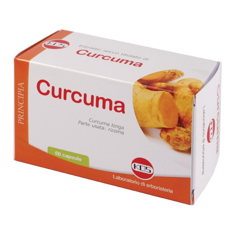 Curcuma ES 60 capsule Kos - integratore con estratto secco di curcuma per funzione digestiva e antiossidante Curcuma ES 60 capsule Kos - integratore con estratto secco di curcuma per funzione digestiva e antiossidante