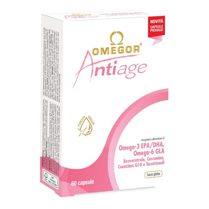 U.G.A Nutraceuticals Omegor Antiage Integratore Alimentare 60 Capsule U.G.A Nutraceuticals Omegor Antiage Integratore Alimentare 60 Capsule
