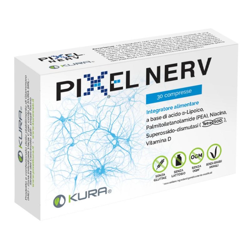 Pixel Nerv 30 Compresse Integratore Alimentare per il Sistema Nervoso e il Benessere Neurologico Pixel Nerv 30 Compresse Integratore Alimentare per il Sistema Nervoso e il Benessere Neurologico