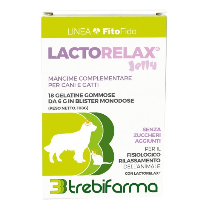 Lactorelax Jelly 18 Pezzi Integratore Alimentare Masticabile al Gusto Frutta per Relax e Benessere
