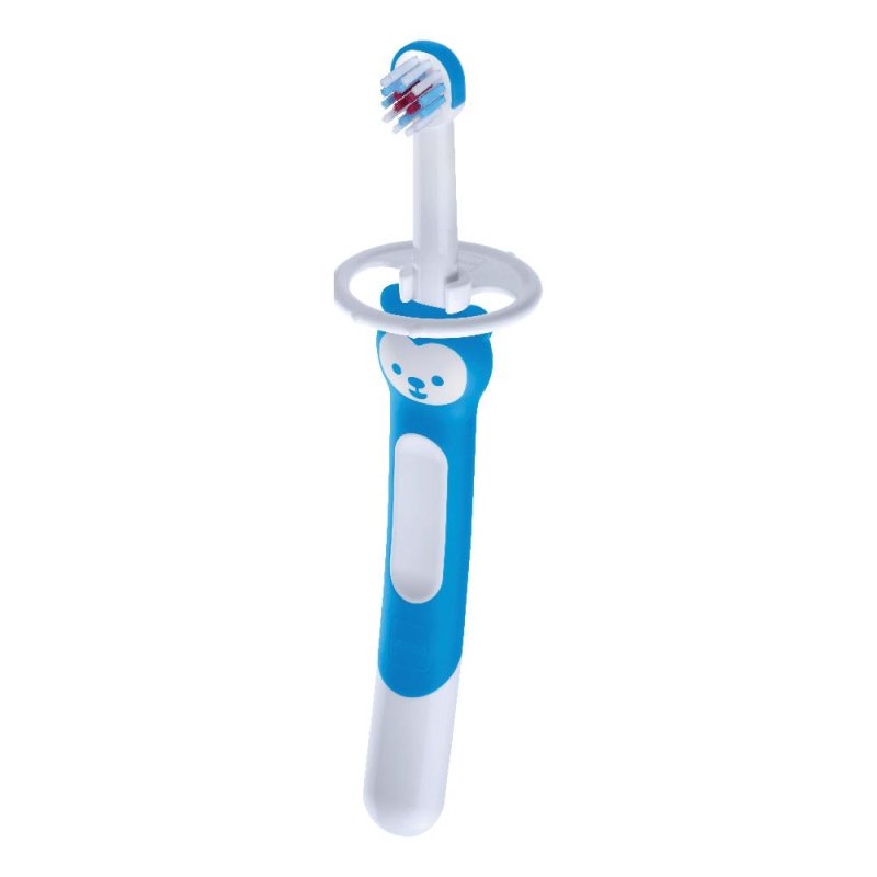 MAM Spazzolino Training Brush Spazzolino per Bambini Colore Azzurro 1 Pezzo MAM Spazzolino Training Brush Spazzolino per Bambini Colore Azzurro 1 Pezzo