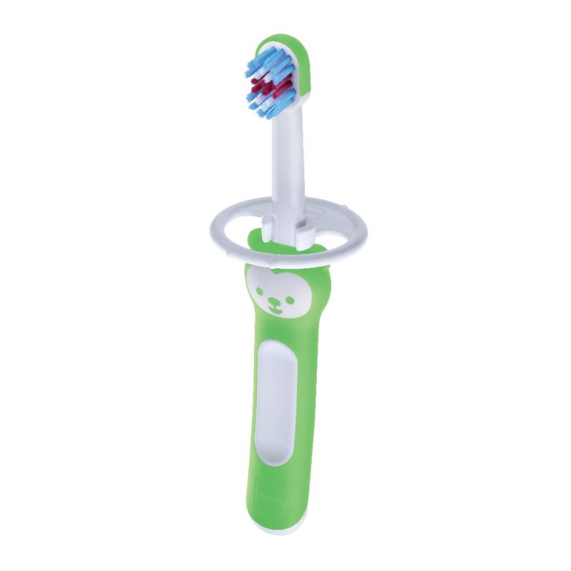 MAM Learn to Brush Set neutro - set spazzolini primi dentini per bambini 5 mesi+ MAM Learn to Brush Set neutro - set spazzolini primi dentini per bambini 5 mesi+