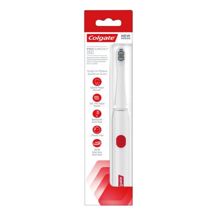 Colgate Palmolive Linea Dentale A Batteria 1 Spazzolino da Denti Pro-Clinical Colgate Palmolive Linea Dentale A Batteria 1 Spazzolino da Denti Pro-Clinical