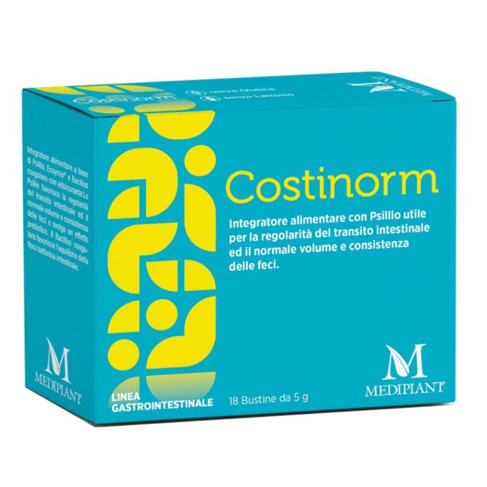 Costinorm Mediplant 18 Bustine Integratore Alimentare per la Regolarit&agrave; del Transito Intestinale e il Benessere Digestivo
