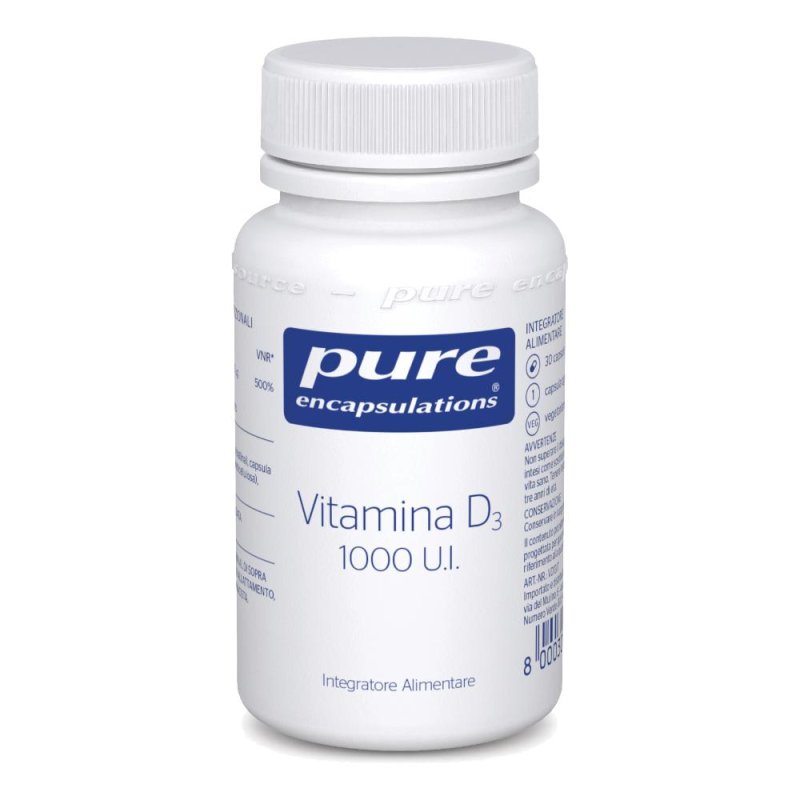Pure Encapsulations Vitamina D3 1000 U.I. Integratore Alimentare 30 Capsule Pure Encapsulations Vitamina D3 1000 U.I. Integratore Alimentare 30 Capsule