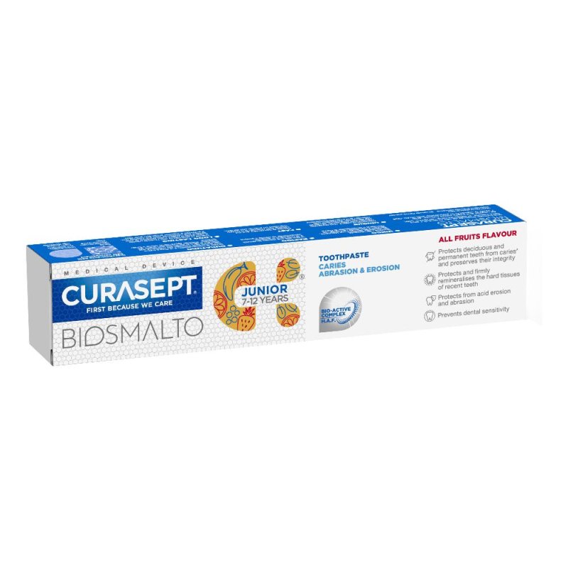 Curasept Cura e Prevenzione dei Problemi Dentali BIosmalto Junior Dentifricio 50 ml Curasept Cura e Prevenzione dei Problemi Dentali BIosmalto Junior Dentifricio 50 ml