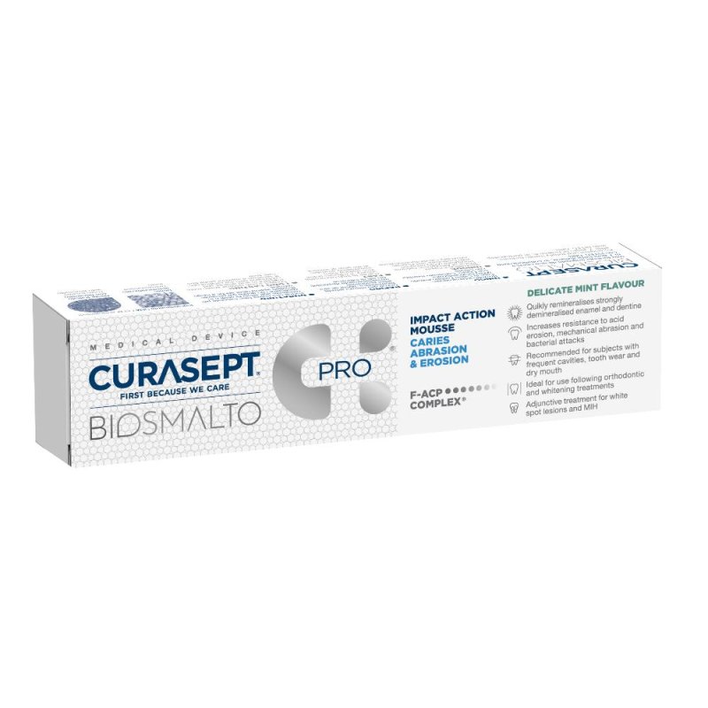 Curasept Biosmalto Mousse Azione d&rsquo;urto Menta Delicata 50 ml