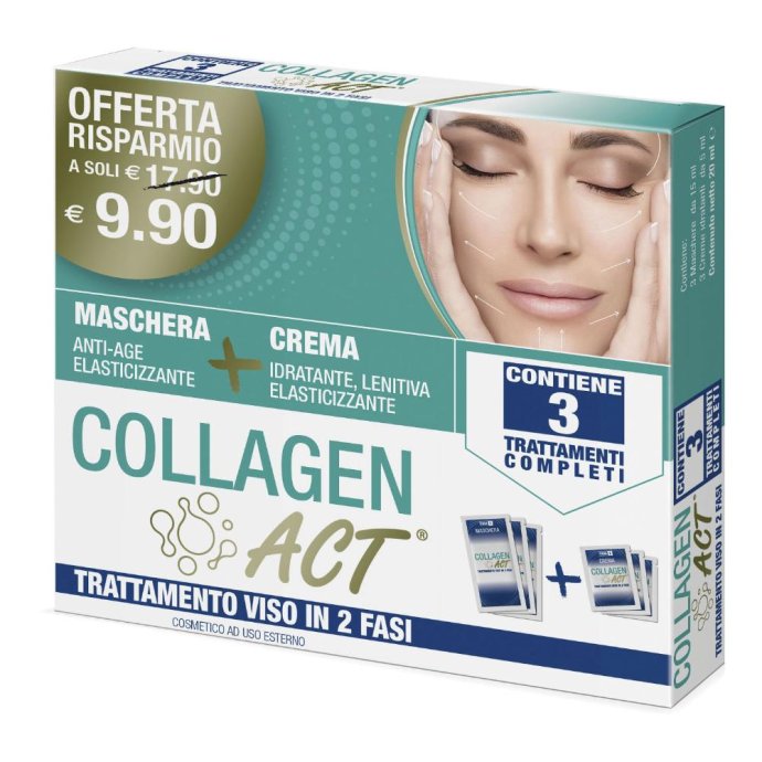 Linea Act Collagen Act - Trattamento Viso 2 in 1 Anti Age Maschera + Crema Linea Act Collagen Act - Trattamento Viso 2 in 1 Anti Age Maschera + Crema