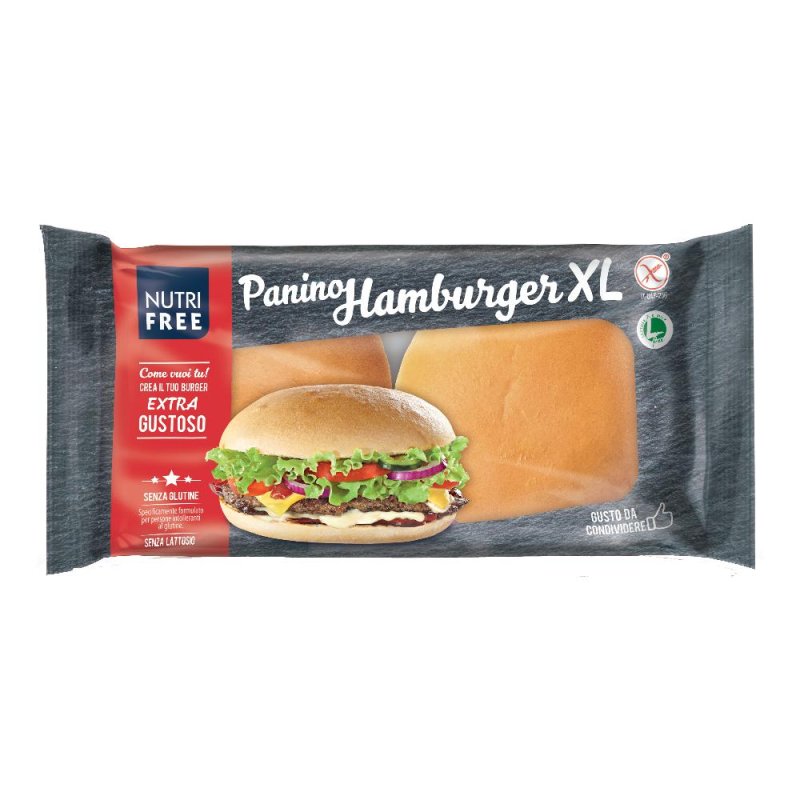 Panino Hamburger XL Nutrifree 2 Panini senza glutine Panino Hamburger XL Nutrifree 2 Panini senza glutine