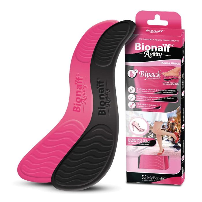 Bionaif Agility sottopiede rosso/nero - plantare ergonomico ammortizzante Bionaif Agility sottopiede rosso/nero - plantare ergonomico ammortizzante