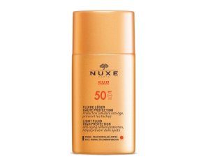 Nuxe Sun Fluido Leggero Alta Protezione SPF50 50ml - Protezione solare viso leggera e resistente