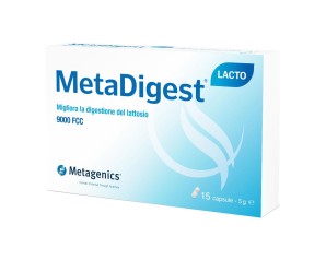 MetaDigest Lacto 15 capsule integratore con lattasi per la digestione del lattosio