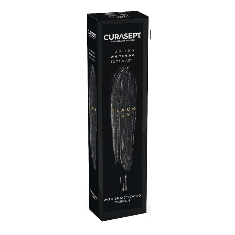 Curasept Luxury Whitening - Black Lux Kit Dentifricio + Spazzolino Sbiancante