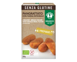 Probios Alimenti senza Glutine Impasti e Farine Pangrattato con Farina Integrale 200 g