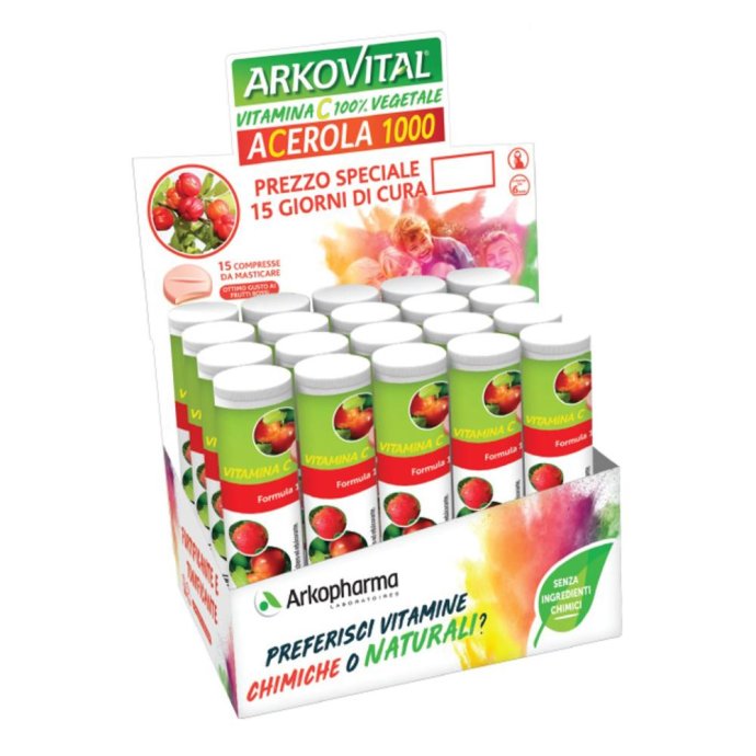 Arkofarm Arkovital Acerola Vitamina C Energia e Fatica 15 Compresse Arkofarm Arkovital Acerola Vitamina C Energia e Fatica 15 Compresse