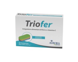 Aurora Biofarma Triofer Integratore di Ferro e Vitamina C 30 Compresse