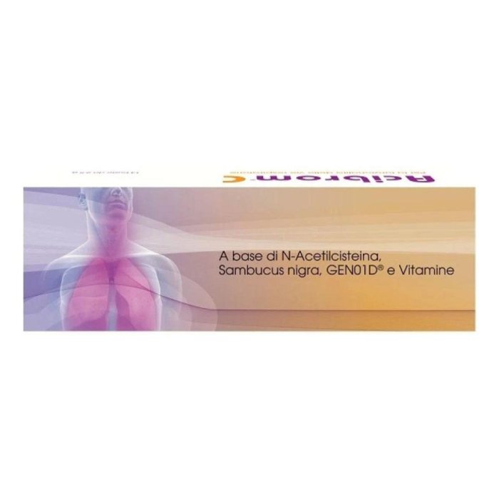 Acibrom C - Integratore Alimentare con N-acetilcisteina, Sambucus Nigra e Bromelina - 14 buste da 2,5 g