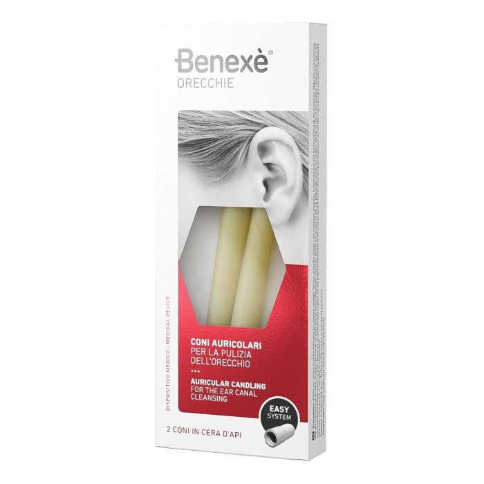 Benexè Orecchie - Coni Auricolari per la pulizia dell'orecchio 2 coni Benexè Orecchie - Coni Auricolari per la pulizia dell'orecchio 2 coni
