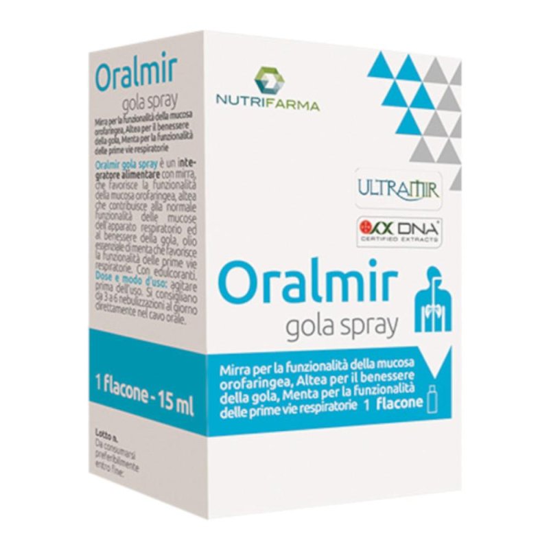 Oralmir Gola spray 15 ml - spray orale lenitivo per gola irritata Oralmir Gola spray 15 ml - spray orale lenitivo per gola irritata