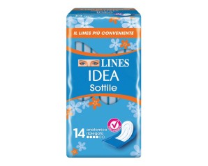 Fater Lines Idea Assorbente Sottile Ripiegato Anatomico 14 Pezzi