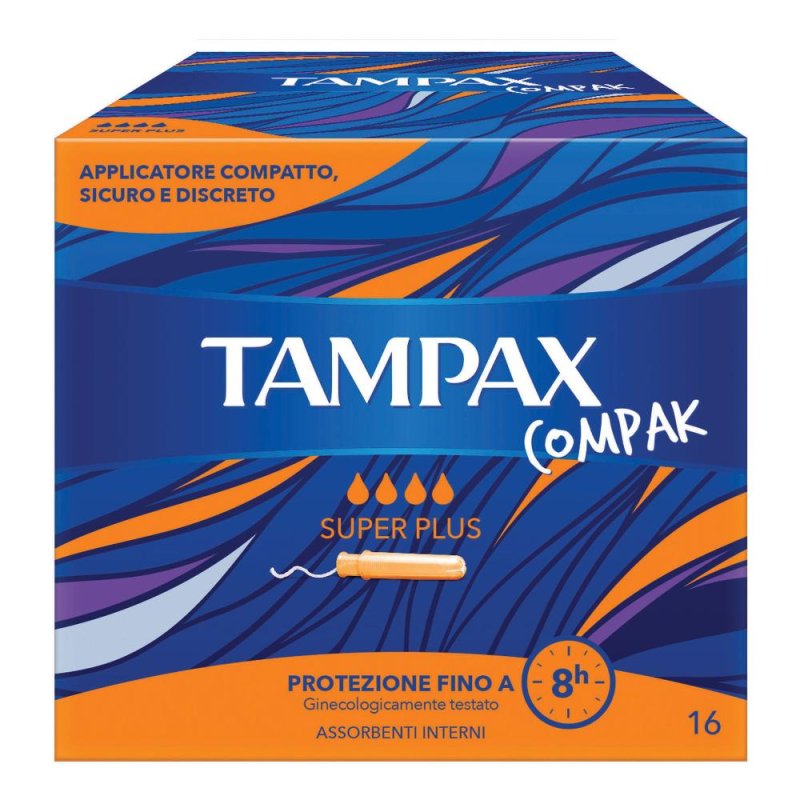 Fater Tampax Compak Assorbente Interno Super Plus 16 Pezzi Fater Tampax Compak Assorbente Interno Super Plus 16 Pezzi