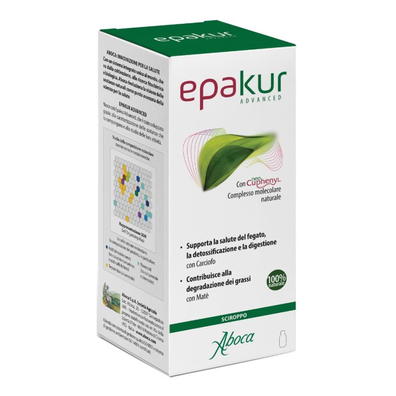 Aboca Epakur Advanced Sciroppo Integratore Salute del Fegato Depurazione e Vie Urinarie 320g Aboca Epakur Advanced Sciroppo Integratore Salute del Fegato Depurazione e Vie Urinarie 320g